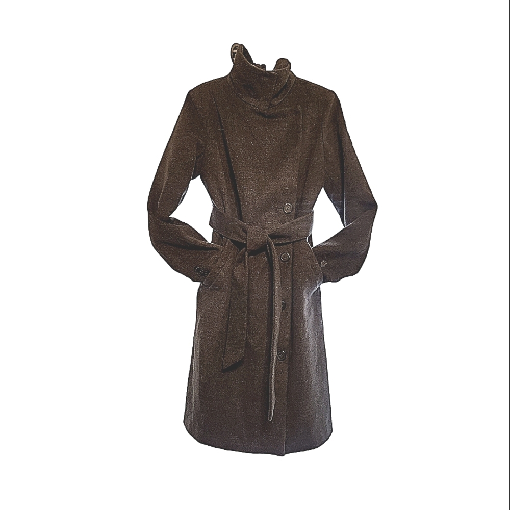 NWOT Noppies Grey Maternity Winter Coat with Matching Belt